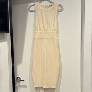 Fashion Nova Cream Midi Dress